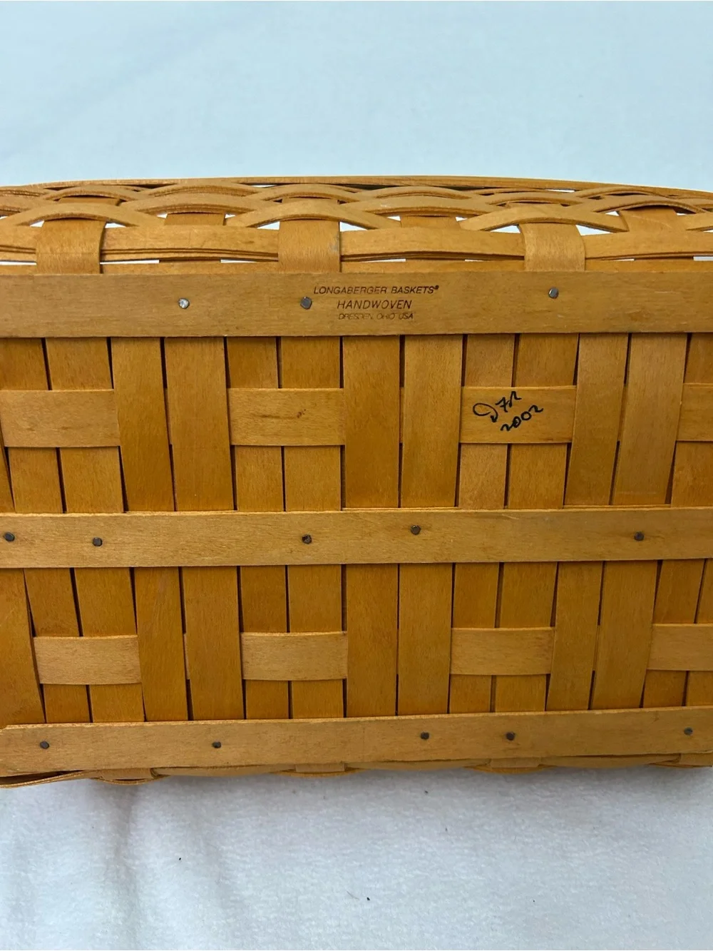 Longaberger 2002 Classic Back Porch Basket